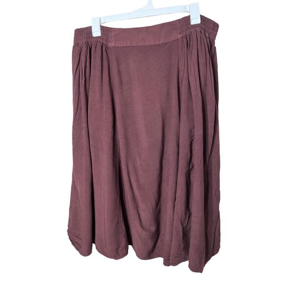 HolyClothing Skirt Womens Size 2X/3X Brown Maxi Flowy Elastic Waist Modest - Picture 1 of 6